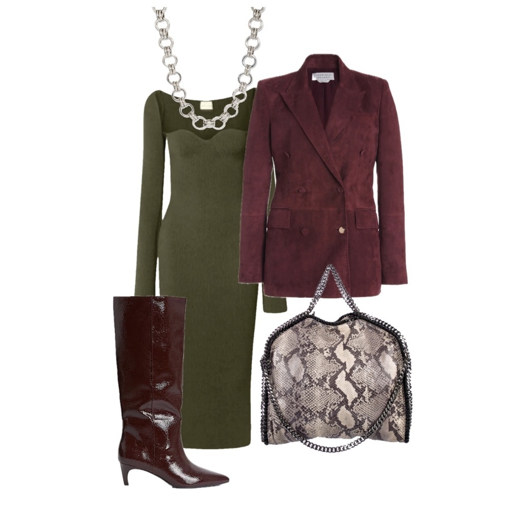 REVOLVE One Grey Day OLIVIA KHAKI OLIVE GREEN SWEATER KNIT DRESS